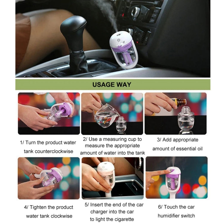 Car Negative Ion Spray Humidifier Aromatherapy Air Purifier(Violet) - Air Purifier by PMC TechLife | Online Shopping South Africa | PMC TechLife | Buy Now Pay Later Mobicred