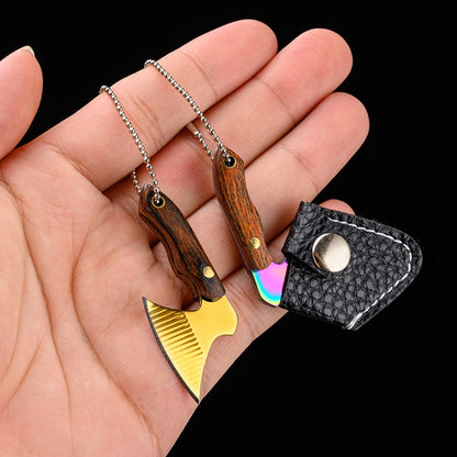 Mini Knife Keychain Portable Removal Express Pendant Accessory With Holster, Model: Axe Sanding - Burin &Cutting Knife by PMC Jewellery | Online Shopping South Africa | PMC Jewellery