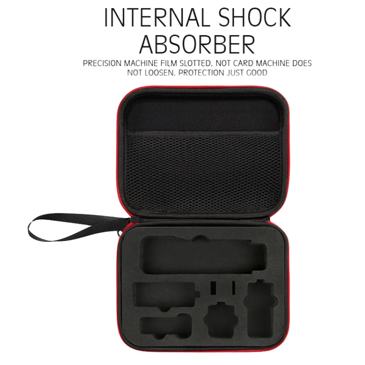 For DJI Osmo Pocket 3 Storage Bag Pocket Camera Handbag(Black Shell Red Inner) - Case & Bags by PMC TechLife | Online Shopping South Africa | PMC TechLife | Buy Now Pay Later Mobicred