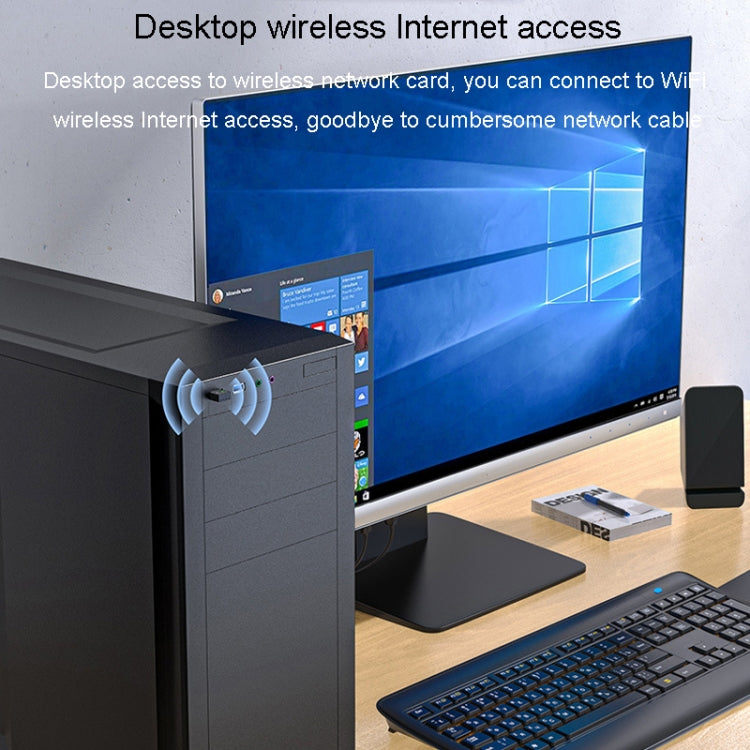 JINGHUA 600M Dual-Band Wireless Network Card Computer External 2.4G/5G USB WiFi Receiver Transmitter - USB Network Adapter by JINGHUA | Online Shopping South Africa | PMC Jewellery | Buy Now Pay Later Mobicred