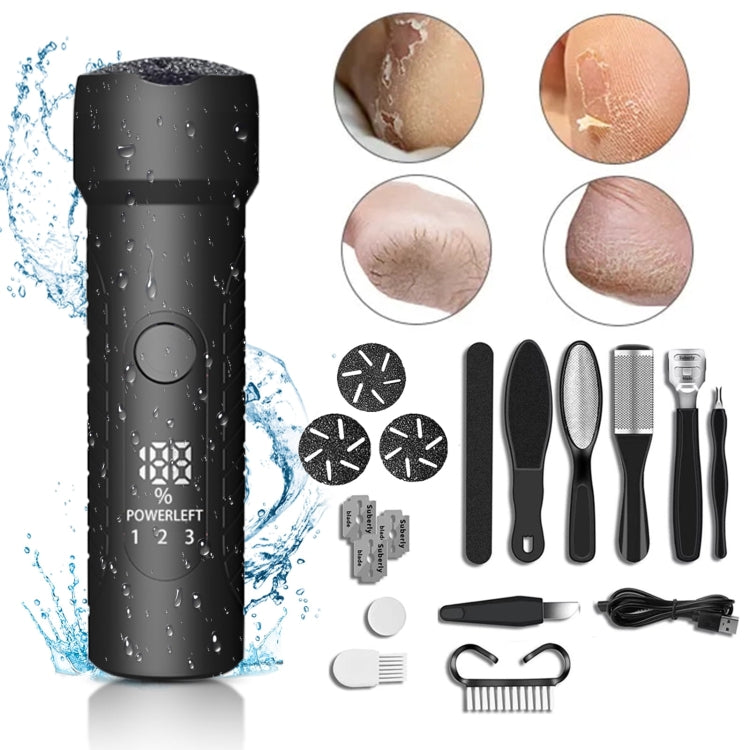 Electric Foot File Pedicure Kit Waterproof Feet Callus Remover, Spec: Kit 1 Black - Grinding Tools & Accessories by PMC Jewellery | Online Shopping South Africa | PMC Jewellery | Buy Now Pay Later Mobicred