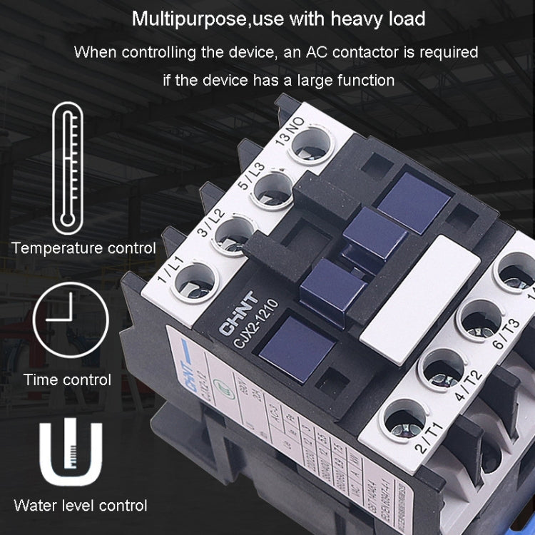 CHNT CJX2-3210 32A 220V Silver Alloy Contacts Multi-Purpose Single-Phase AC Contactor - Relays by CHNT | Online Shopping South Africa | PMC TechLife | Buy Now Pay Later Mobicred