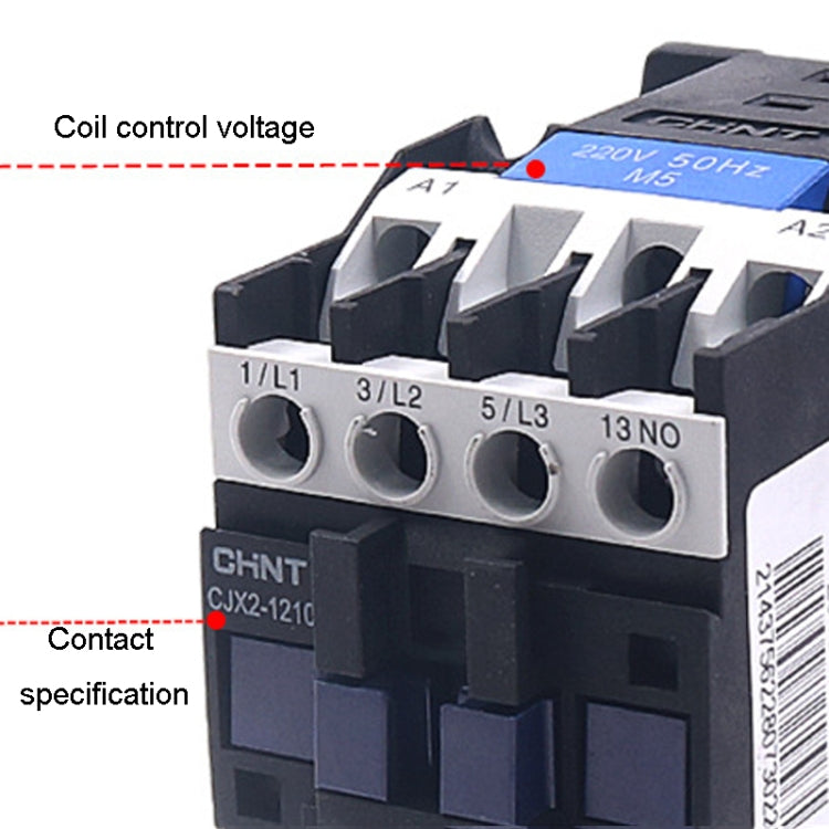 CHNT CJX2-0910 9A 220V Silver Alloy Contacts Multi-Purpose Single-Phase AC Contactor - Relays by CHNT | Online Shopping South Africa | PMC TechLife | Buy Now Pay Later Mobicred