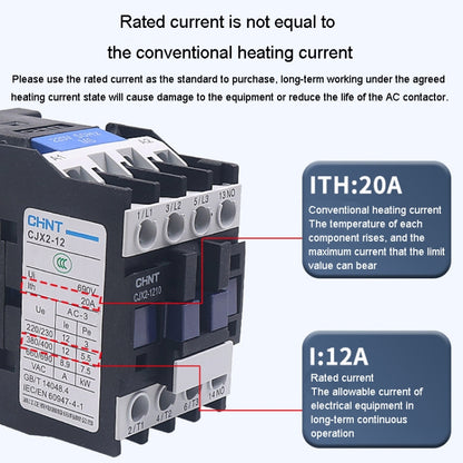 CHNT CJX2-6511 65A 220V Silver Alloy Contacts Multi-Purpose Single-Phase AC Contactor - Relays by CHNT | Online Shopping South Africa | PMC Jewellery | Buy Now Pay Later Mobicred