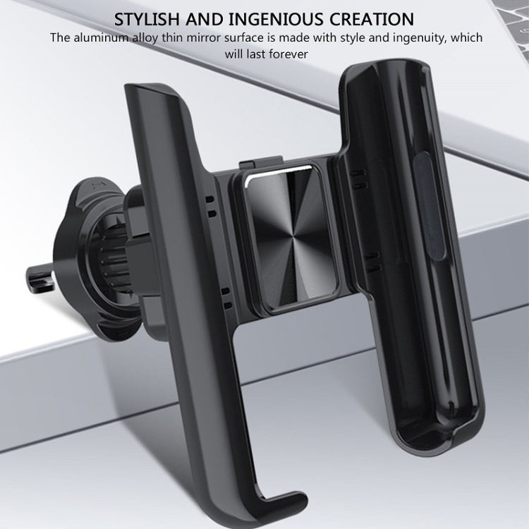 Car Air Outlet Rotatable Snap-on Base Mobile Phone Navigation Bracket(Silver) - Car Holders by PMC TechLife | Online Shopping South Africa | PMC TechLife | Buy Now Pay Later Mobicred