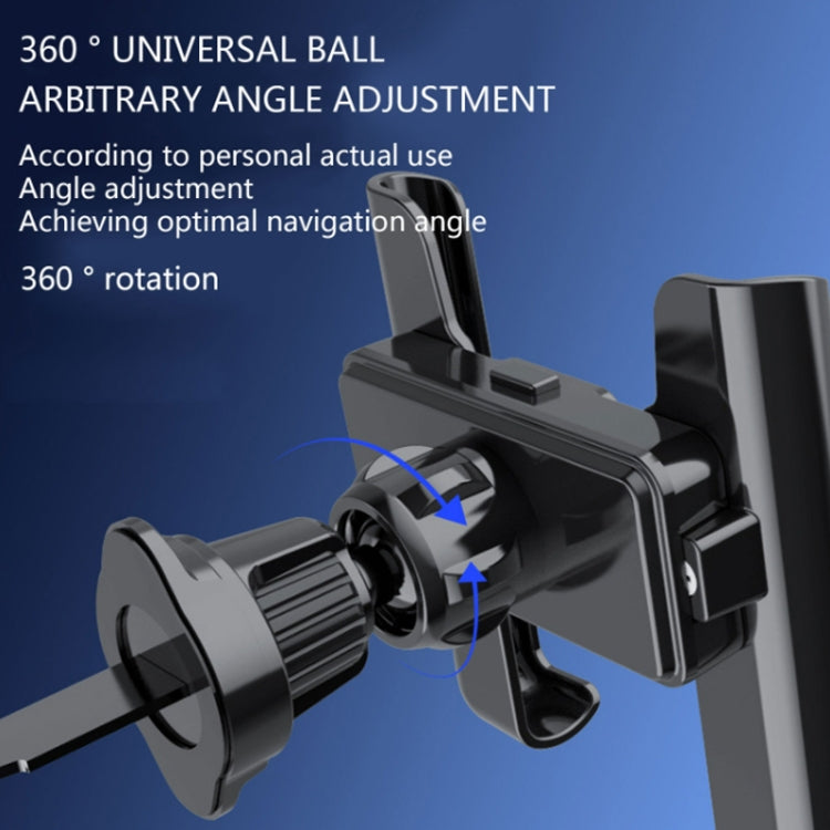 Car Air Outlet Rotatable Snap-on Base Mobile Phone Navigation Bracket(Silver) - Car Holders by PMC TechLife | Online Shopping South Africa | PMC TechLife | Buy Now Pay Later Mobicred