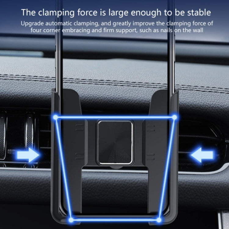Car Air Outlet Rotatable Snap-on Base Mobile Phone Navigation Bracket(Silver) - Car Holders by PMC TechLife | Online Shopping South Africa | PMC TechLife | Buy Now Pay Later Mobicred