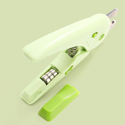 LED Pet Nail Clippers Dog and Cat Nail Clippers with Nail Polisher(Green) - Fingernail Trimmers by PMC Jewellery | Online Shopping South Africa | PMC Jewellery