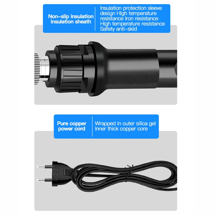 10pcs/ Set 80W Internal Heating Welding Digital Display Soldering Iron Temperature Adjustment Set, Model: Black US Plug - Electric Soldering Iron by PMc TechLife | Online Shopping South Africa | PMc TechLife | Buy Now Pay Later Mobicred