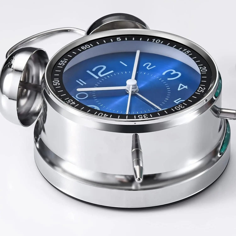 4.5 Inch Electroplated Metal Ring Bell Alarm Clock Quartz Clock With Night Light ?, Style: Black C - Novelty Clock by PMc TechLife | Online Shopping South Africa | PMc TechLife | Buy Now Pay Later Mobicred