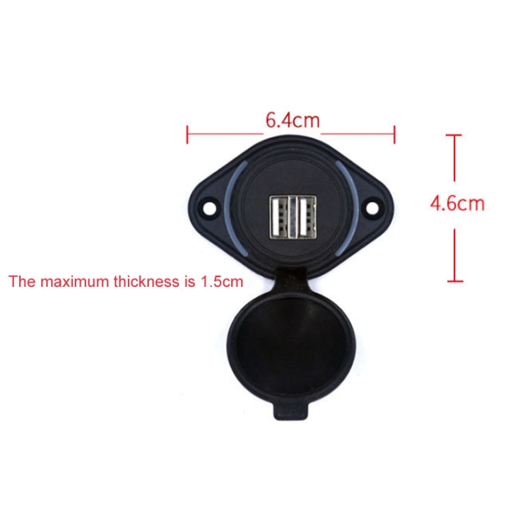 Dual USB 12V/24V Waterproof Modified Car Charger(UCC-310-2U 3.1A) - DIY Modified Charger by PMC TechLife | Online Shopping South Africa | PMC TechLife