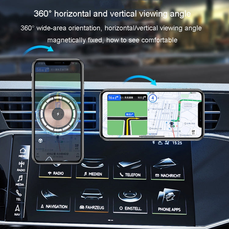 For iPhone Magsafe Magnetic Car Wireless Charger Phone Holder Light Emitting Wireless Charger, Style:  Pickup RGB Light - free shipping - PMC TechLife - Order now!