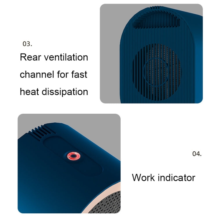 Small Desktop Electric Heater Home PTC Instant Energy-saving Heater, Spec: UK Plug(Blue) - Electric Heaters by PMC TechLife | Online Shopping South Africa | PMC TechLife | Buy Now Pay Later Mobicred