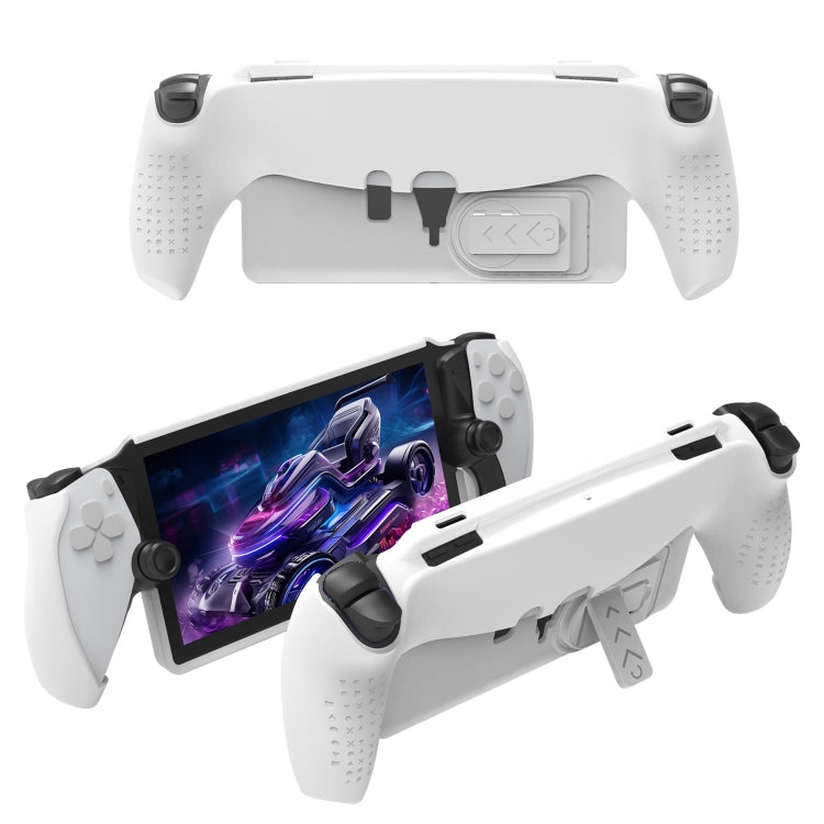 For PlayStation Portal Handle JYS TPU Protective Case With Stand(White) - Cases by JYS | Online Shopping South Africa | PMC Jewellery | Buy Now Pay Later Mobicred