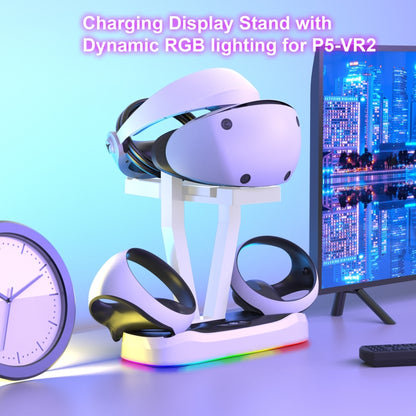 JYS-P5155 For PlayStation VR 2 Magnetic Charging Base With RGB Light VR Glasses Storage Rack Game Accessories - VR Accessories by PMC Jewellery | Online Shopping South Africa | PMC Jewellery | Buy Now Pay Later Mobicred