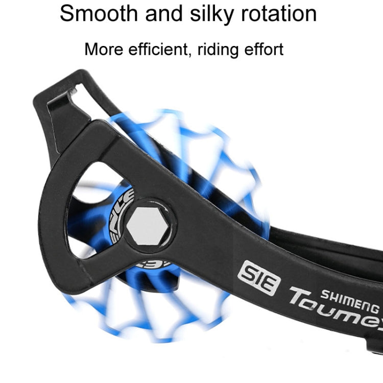 ENLEE Mountain Bicycle Rear Derailleur Guide Wheel Ceramic Bearing Tension Pulley, Size: 11T(Blue) - Guide wheels by ENLEE | Online Shopping South Africa | PMC Jewellery