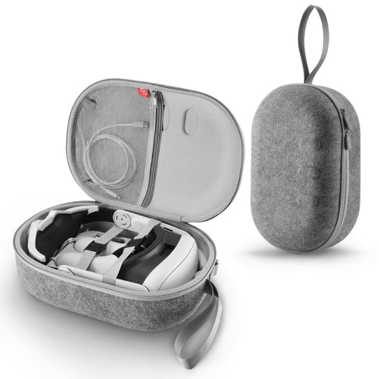 JYS-MQ018 For Apple Vision Pro / Meta Quest 3 VR Glasses Storage Bag Anti-fall and Anti-scrape Portable Bag(Grey) - VR Accessories by JYS | Online Shopping South Africa | PMC Jewellery