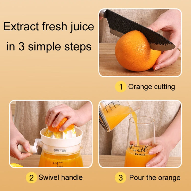 Household Manual Juicer Kitchen Hand Crank Fruit Extractor(Yellow) - Stirrer & Squeezer by PMC TechLife | Online Shopping South Africa | PMC TechLife