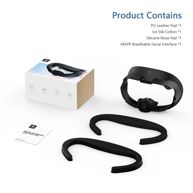 AMVR Q3FC1 For Meta Quest3 Mask Ice Silk Breathable Leather Material(Mask+1 Ice Silk) - free shipping - PMC TechLife - Order now!