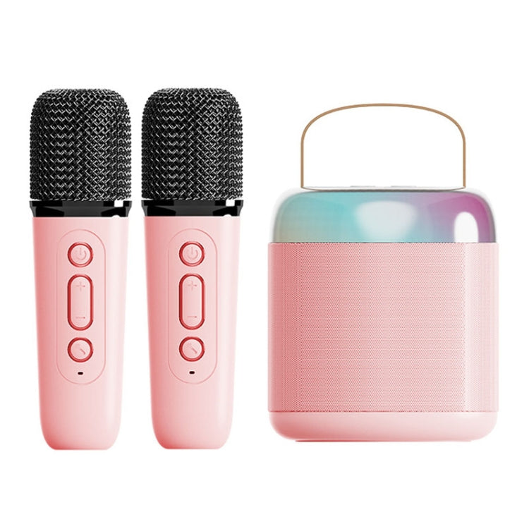 Home Portable Bluetooth Speaker Small Outdoor Karaoke Audio, Color: Y2 Pink(Double wheat) - Microphone by PMC Jewellery | Online Shopping South Africa | PMC Jewellery | Buy Now Pay Later Mobicred