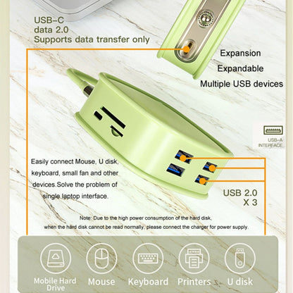 BS10H 10 In 1 Type-C Docking Station Multifunction USB Hub 100Gb Ethernet Port(Green) - USB HUB by PMC Jewellery | Online Shopping South Africa | PMC Jewellery | Buy Now Pay Later Mobicred