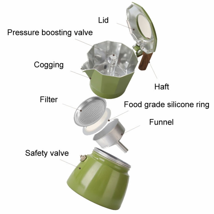 100ml Dual Valve Mocha Pot Espresso Machine Outdoor Coffee Brewing Pot Extraction Tool(Black) - free shipping - PMC TechLife - Order now!