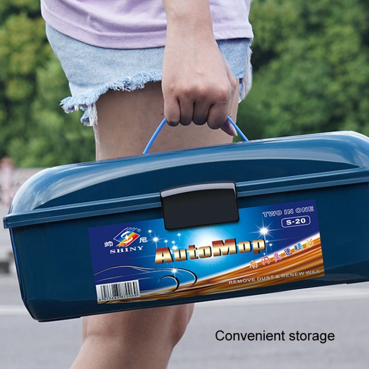 SHINY Car Dusting Duster Car Mop Soft Brush Car Wash Snow Sweeping Tool(With Storage Box) - free shipping - PMC TechLife - Order now!