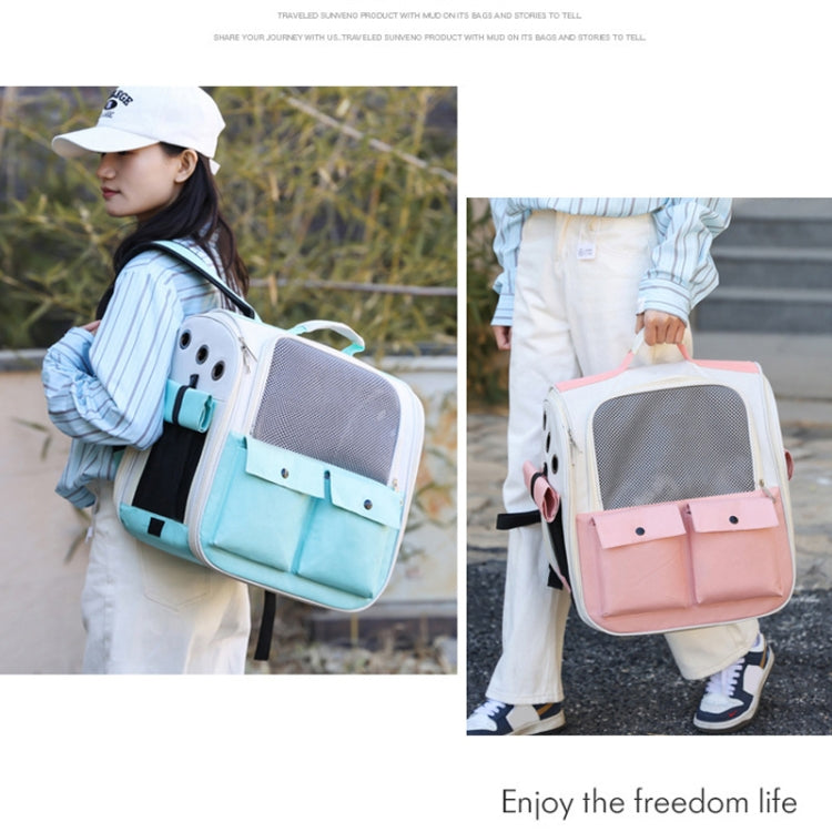 Breathable Square Cat Backpack Foldable Outdoor Portable Pet Bag(Model 4 Gray) - Pet Bags by PMC TechLife | Online Shopping South Africa | PMC TechLife | Buy Now Pay Later Mobicred