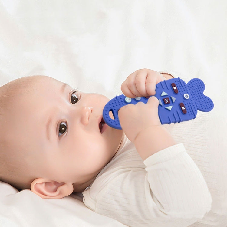 Baby Remote Control Teether Baby Anti Hand Eating Teething Stick Toys(Royal Blue) - Baby Toys by PMC Jewellery | Online Shopping South Africa | PMC Jewellery