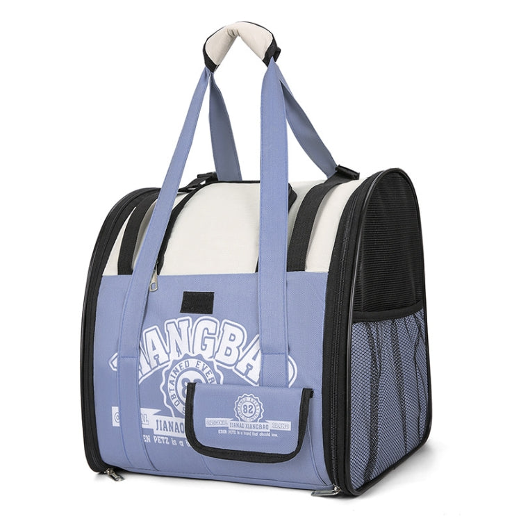 Simple Contrasting Pet Backpack Space Capsule Cat Bag Shoulder Dog Bag(Model 5 Blue) - Pet Storages & Bags by PMC TechLife | Online Shopping South Africa | PMC TechLife | Buy Now Pay Later Mobicred