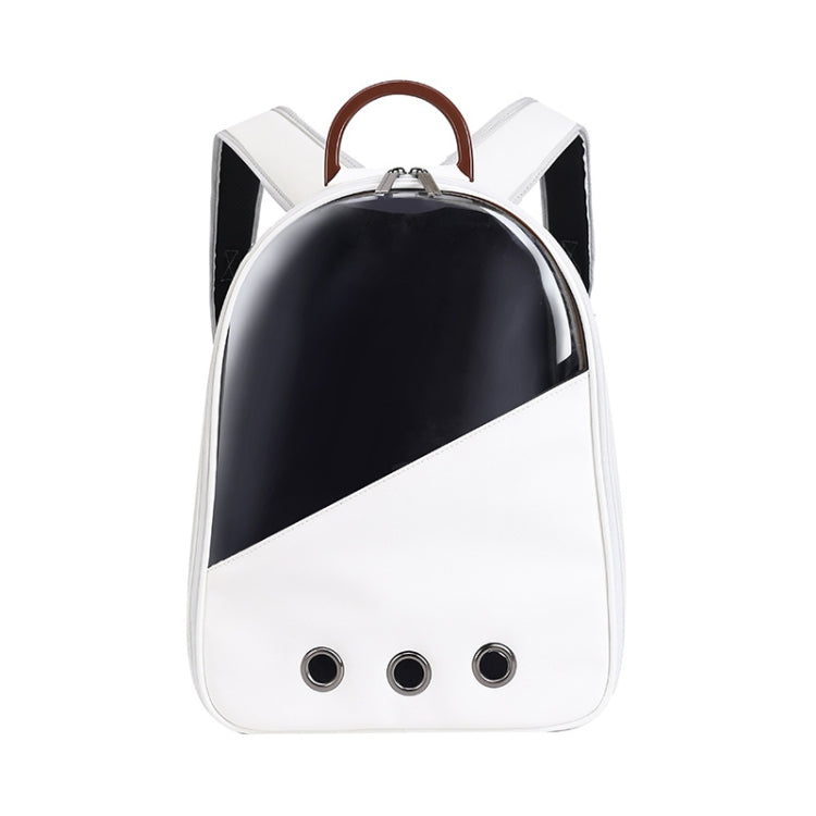 PU Pet Bag Cats And Dogs Outing Carrying Capsule Double Shoulder Backpacks(Model 1 Beige) - Pet Bags by PMC TechLife | Online Shopping South Africa | PMC TechLife | Buy Now Pay Later Mobicred