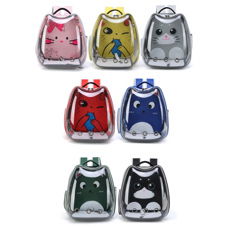 Cartoon Pattern Cat Transparent Pet Bag Space Capsule Portable Pet Backpack, Color: Black - Pet Storages & Bags by PMC TechLife | Online Shopping South Africa | PMC TechLife | Buy Now Pay Later Mobicred