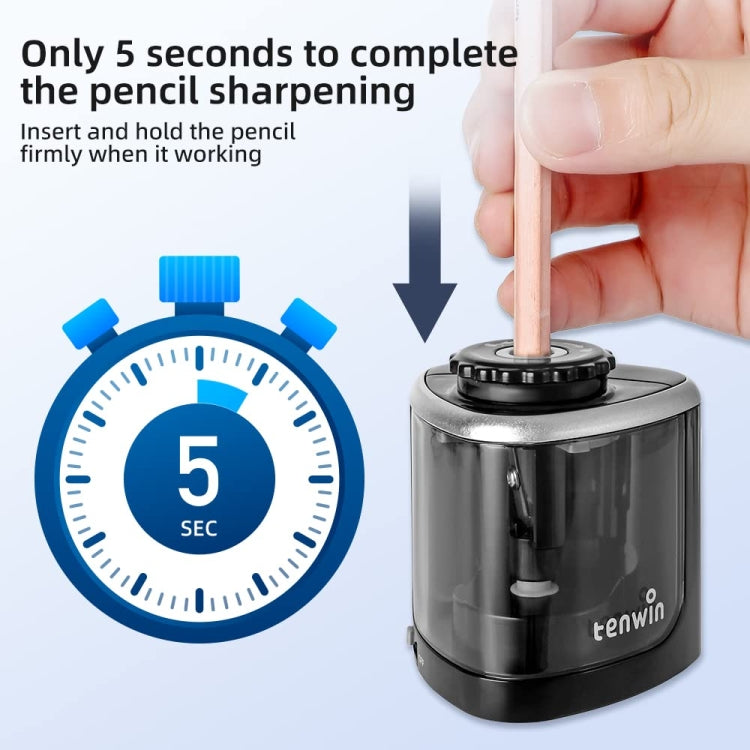 TENWIN Electrical Pencil Sharpener Student Stationery Semi-Automatic Sharpeners Battery Model(Pink) - free shipping - PMc TechLife - Order now!