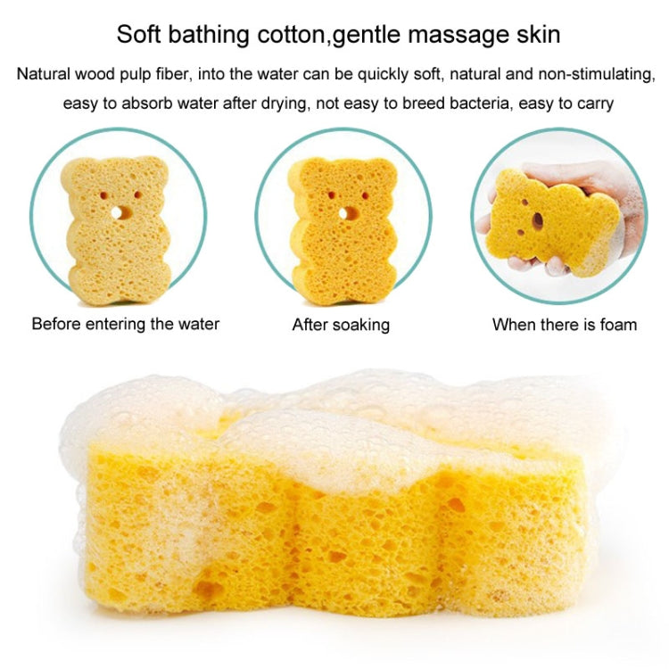 Baby Bathing Wood Pulp Sponge Cute Cartoon Soft Bath Sponge Bath Scrubber, Model: Bear - Bath Brushes & Sponges by PMc TechLife | Online Shopping South Africa | PMc TechLife | Buy Now Pay Later Mobicred