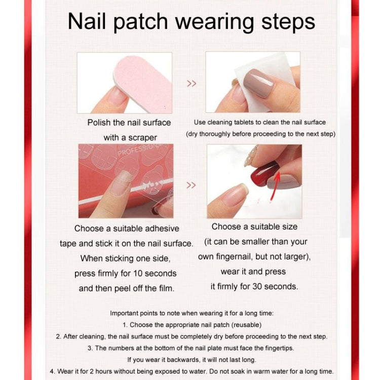 24pcs/box Handmade Nail Glitter Nail Jelly Glue Finished Patch, Color: BY1026(Wear Tool Bag) - Nail Stickers by PMC Jewellery | Online Shopping South Africa | PMC Jewellery | Buy Now Pay Later Mobicred