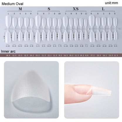 10pairs Of 100pcs/Box Frosted False Nails Artificial Tip, Shape: Ultra-short Ladder S - Nail Stickers by PMC Jewellery | Online Shopping South Africa | PMC Jewellery | Buy Now Pay Later Mobicred