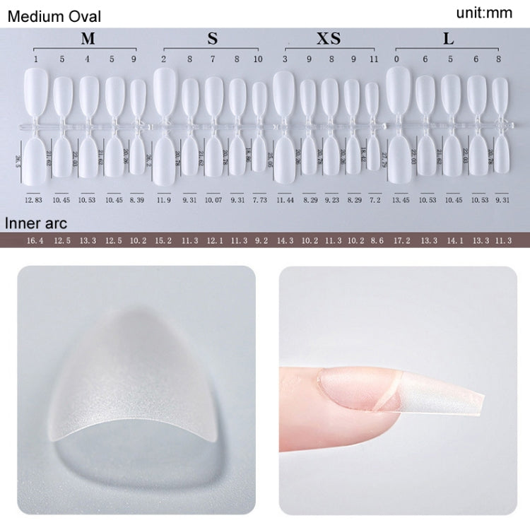 10pairs Of 100pcs/Box Frosted False Nails Artificial Tip, Shape: Long Ladder M - Nail Stickers by PMC Jewellery | Online Shopping South Africa | PMC Jewellery | Buy Now Pay Later Mobicred