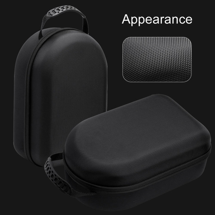 For Apple Vision Pro Storage Bag VR Headwear EVA Portable Hard Case(Cloth Pattern Black) - VR Accessories by PMC Jewellery | Online Shopping South Africa | PMC Jewellery | Buy Now Pay Later Mobicred