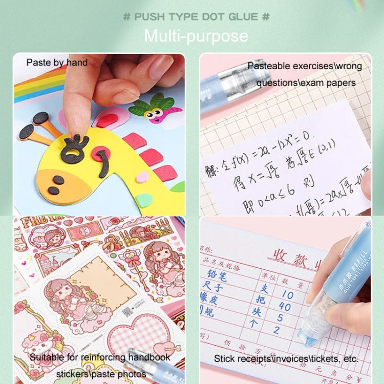 Push-Dry Quick Glue Stick Correction Tape Double Sided Adhesive For Handmade Handbook(Blue) - Tape & Solid glue by PMc TechLife | Online Shopping South Africa | PMc TechLife | Buy Now Pay Later Mobicred