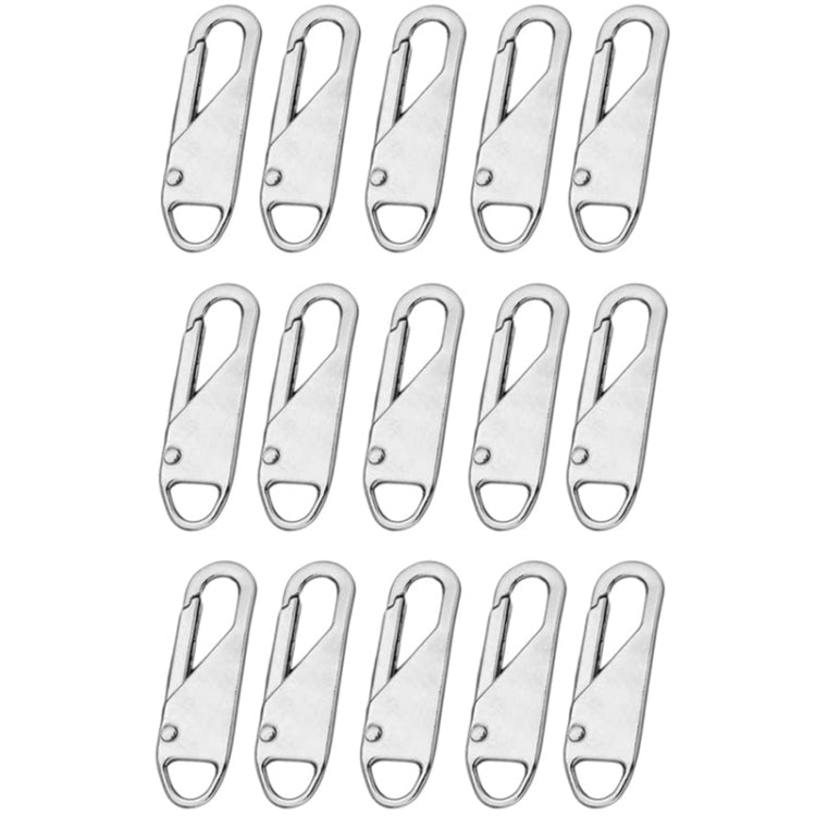 15pcs Universal Detachable Zip Slider Replacement Head Accessory, Color: Silver - DIY Apparel Sewing by PMC Jewellery | Online Shopping South Africa | PMC Jewellery | Buy Now Pay Later Mobicred