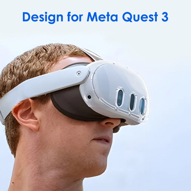 For Meta Quest 3 PC Protective Shell, Style: Single Shell (Ordinary Transparent Red) - VR Accessories by PMC TechLife | Online Shopping South Africa | PMC TechLife | Buy Now Pay Later Mobicred