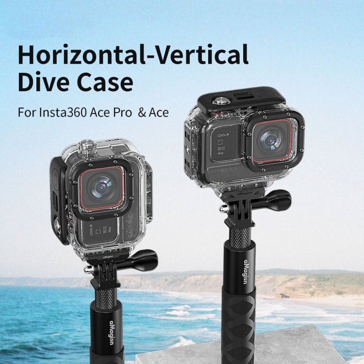 For Insta360 Ace aMagisn Horizontal and Vertical Shooting Dive Shell 60m Waterproof Shell Accessories - Case & Bags by aMagisn | Online Shopping South Africa | PMC Jewellery | Buy Now Pay Later Mobicred