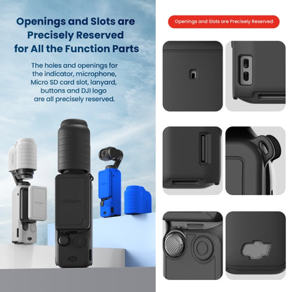 For DJI Osmo Pocket 3 AMagisn Silicone Protection Case Movement Camera Accessories, Style: 7 In 1 Blue - Case & Bags by aMagisn | Online Shopping South Africa | PMC Jewellery | Buy Now Pay Later Mobicred