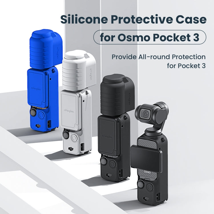 For DJI Osmo Pocket 3 AMagisn Silicone Protection Case Movement Camera Accessories, Style: 7 In 1 Blue - Case & Bags by aMagisn | Online Shopping South Africa | PMC Jewellery | Buy Now Pay Later Mobicred