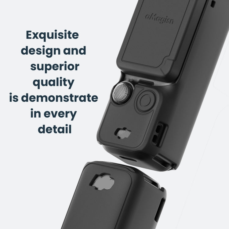 For DJI Osmo Pocket 3 AMagisn Silicone Protection Case Movement Camera Accessories, Style: 5 In 1 Black - Case & Bags by aMagisn | Online Shopping South Africa | PMC Jewellery | Buy Now Pay Later Mobicred