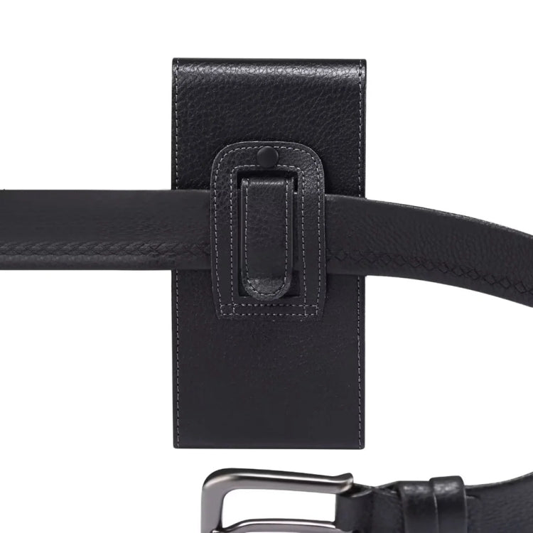 4.7 Inch  Men Vertical Mobile Phone Waist Bag Litchi Pattern Back Clip Buckle Belt Leather Case -  by PMC TechLife | Online Shopping South Africa | PMC TechLife | Buy Now Pay Later Mobicred