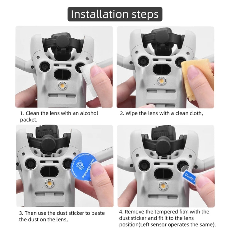 For DJI Mini 4 Pro Sensor / Lens Tempered Film Anti-scratch Protector, Spec: 2 Sets - Others by PMC Jewellery | Online Shopping South Africa | PMC Jewellery | Buy Now Pay Later Mobicred
