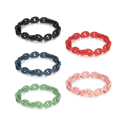 Silicone Acrylic Splicing DIY Bracelet Jewelry(PMB001-PK) - Bracelets by PMC Jewellery | Online Shopping South Africa | PMC Jewellery