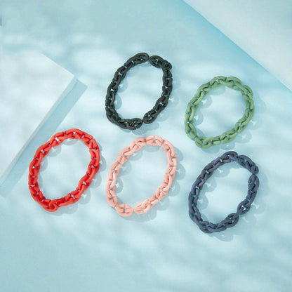 Silicone Acrylic Splicing DIY Bracelet Jewelry(PMB001-RD) - Bracelets by PMC Jewellery | Online Shopping South Africa | PMC Jewellery