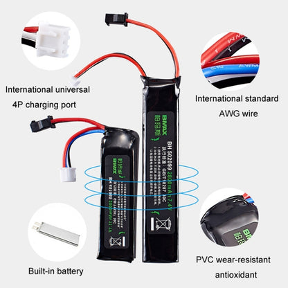 BMAX 11.1V High Rate 30C Discharge Water Marble Rifle Rechargeable Li-Ion Battery, Plug: Green Shell Small Tamiya - Li-ion Batteries by PMC Jewellery | Online Shopping South Africa | PMC Jewellery | Buy Now Pay Later Mobicred